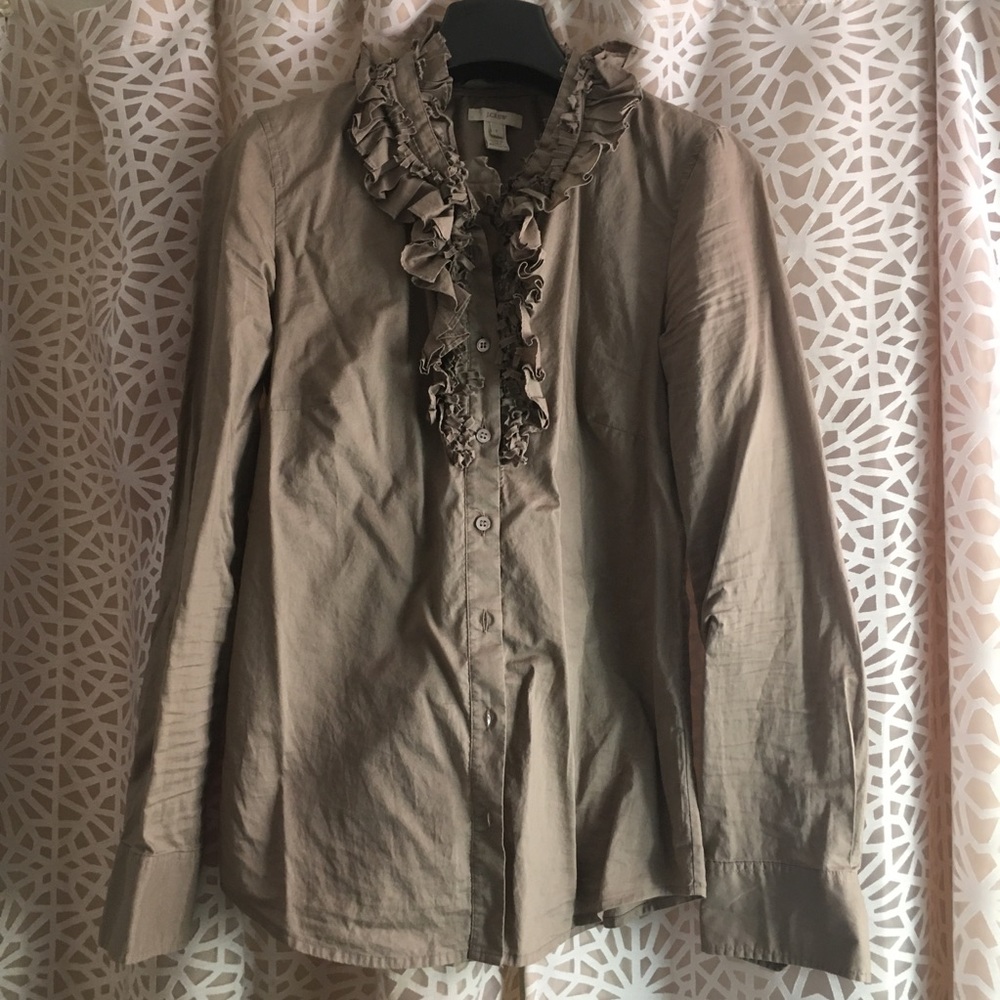 J Crew ruffled blouse